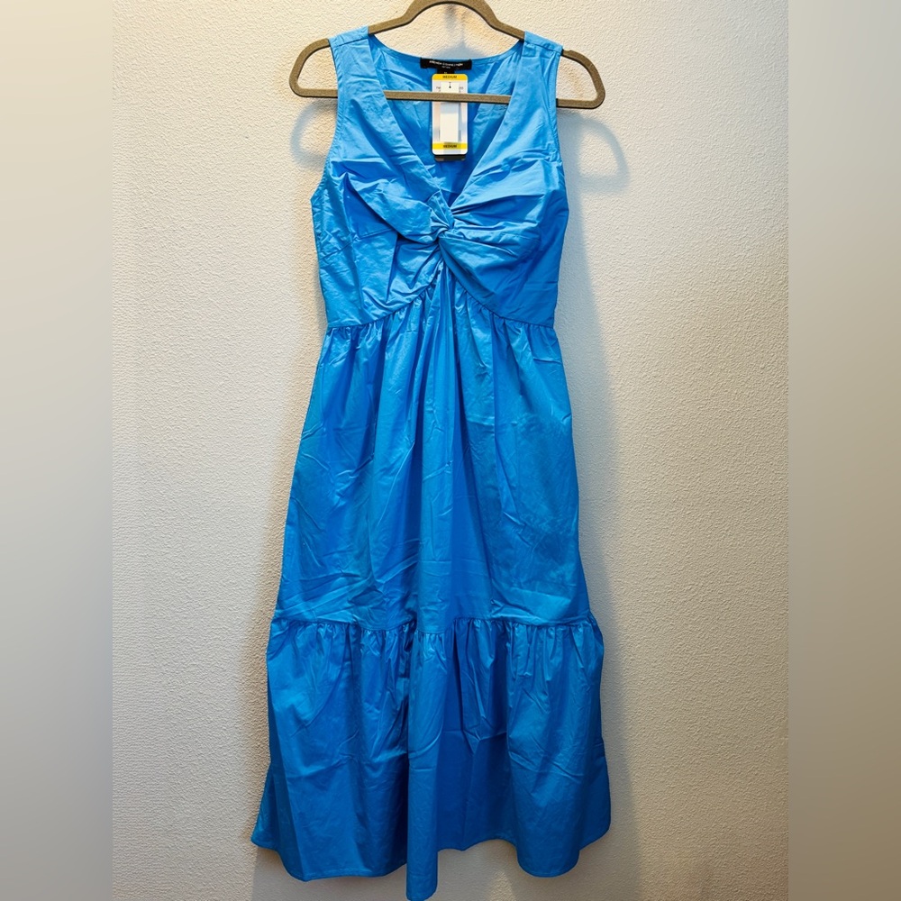 French Connection Adriatic Blue Twist Front Dress